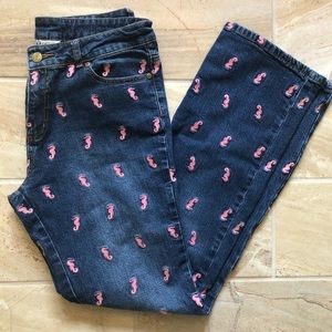 Lilly Pulitzer Seahorse Embroidered Denim 10